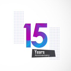15 Year Anniversary Logo Vector Template Design Illustration