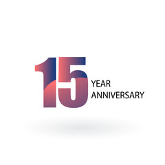 15 Year Anniversary Logo Vector Template Design Illustration