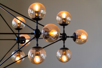 Luxury lamps for decoration in a room. Vintage lamps.