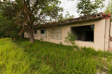 the remains of an abandoned building