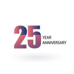 25 Year Anniversary Logo Vector Template Design Illustration
