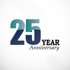 25 Year Anniversary Logo Vector Template Design Illustration
