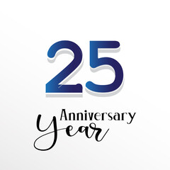 25 Year Anniversary Logo Vector Template Design Illustration