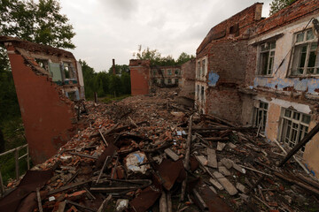 the remains of an abandoned building