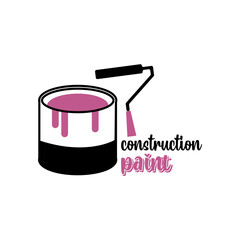 paint and roller icon logo design illustration vector