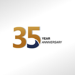 35 Year Anniversary Logo Vector Template Design Illustration