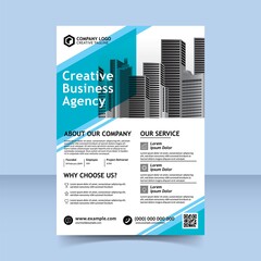 Creative business agency flyer template design