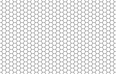 Stoffe zum Nähen Honey hexagon bee hive honeycomb pattern seamless black and white background vector