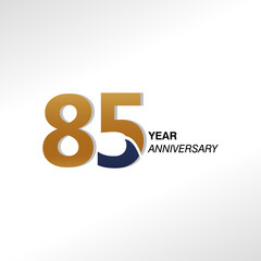 85 Year Anniversary Logo Vector Template Design Illustration