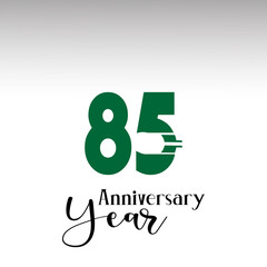 85 Year Anniversary Logo Vector Template Design Illustration