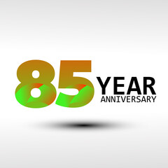 85 Year Anniversary Logo Vector Template Design Illustration