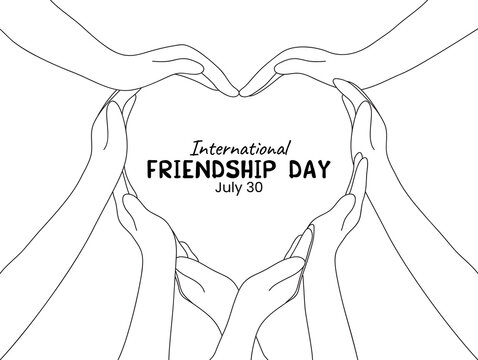 Happy Friendship day Coloring Page for Kindergarten | Coloring Page-saigonsouth.com.vn