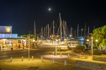 Iconic view from the picturesque seaside village of Naousa on the island of Paros, Cyclades,...