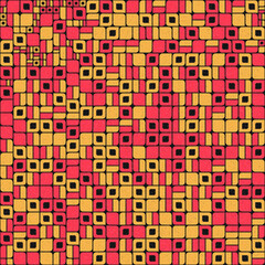 Fototapeta premium Abstract Geometric Pattern generative computational art illustration