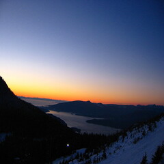カナダのバンクーバーの美しい夕焼けの風景