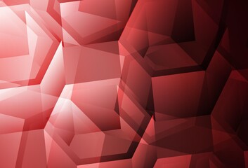 Obraz premium Light Pink, Red vector template in hexagonal style.