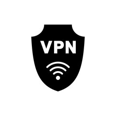 VPN icon vector. web security symbol. privacy data protection.
