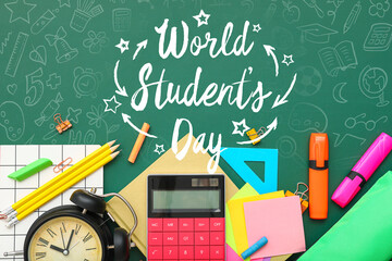 Beautiful greeting card for World Students' Day
