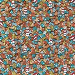 Pattern seamless house