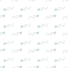 Abstract seamless pattern. Vector illustration. Contemporary decorative floral background in minimalist style.