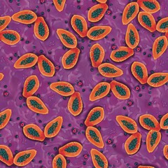 seamless pattern papaya 