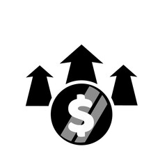 profit icon glyph illustration. isolated on white background