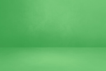 Empty green concrete interior background