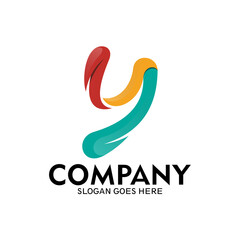 Obraz premium Initial letter Y logo template, Creative logo design