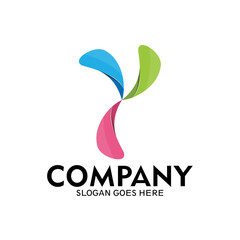 Fototapeta premium Initial letter Y logo template, Creative logo design