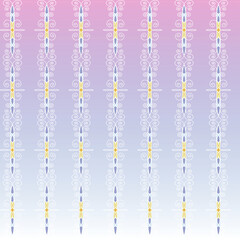 Fototapeta na wymiar Seamless backgrounds for scrapbooking, needlework and printing on all types of clothing and fabric. Oriental ornaments. Incredibly beautiful and delicate lines. Blue, pink, transition with a slight gr