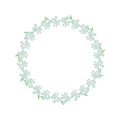 Simple elegant floral wreath or frame.