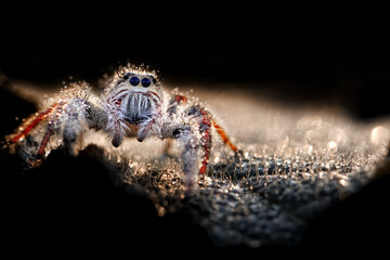 portrait of spider with bokeh