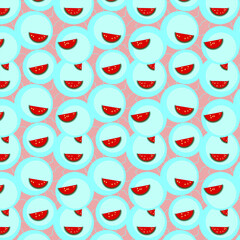 Watermelons. Fruit, food, sweet watermelon slices. Backgrounds are not seamless for scrapbooking, needlework and printing on all types of clothing and fabric. To decorate the menu in restaurants,cafes