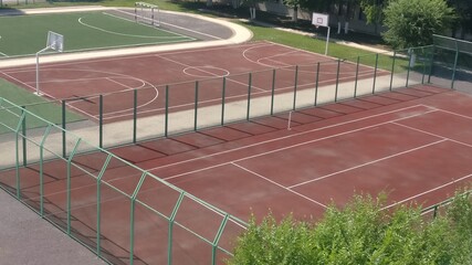 running track in the stadium