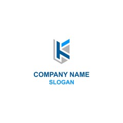 K letter initial logo in unique and bold shape.