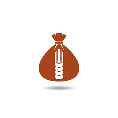 Wheat flour icon with shadow