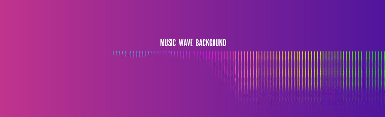Music wave abstract background blue. Futuristic vector illustration.