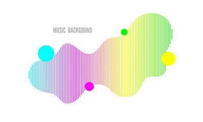 Music wave abstract background blue. Futuristic vector
