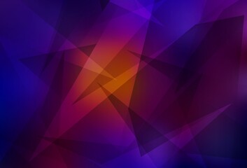 Dark Blue, Red vector background with polygonal style.
