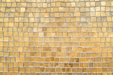 beautiful golden texture of glass mosaic