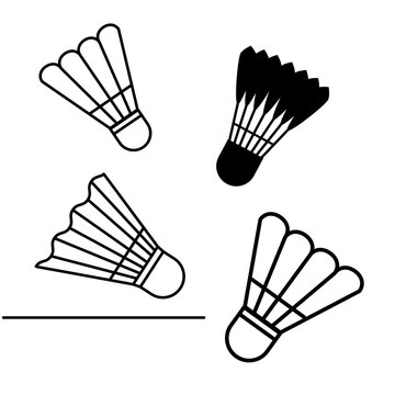 Badmintone Shuttlecock Simple Line Icon