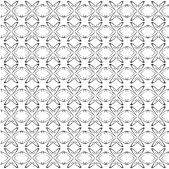 Black paint brush floral strokes vector seamless pattern. Hand drawn curved and wavy lines with grunge circles. brush scribbles decorative texture. Messy doodles, bold curvy lines illustration.