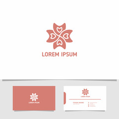 Simple and Minimalist Pattern Flower Logo