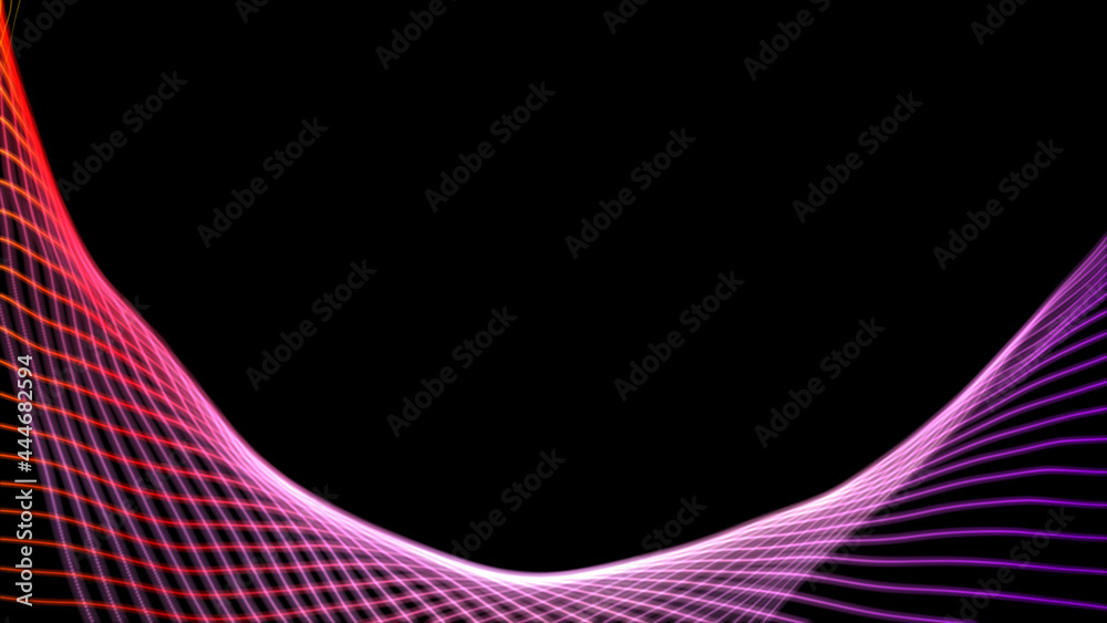 Canvas Prints red and purple curve form technology background