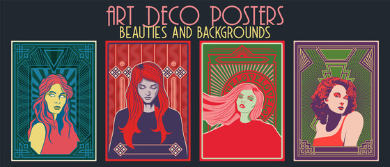 Art Deco Posters, Beauties and Backgrounds, Psychedelic Color Combinations  © koyash07