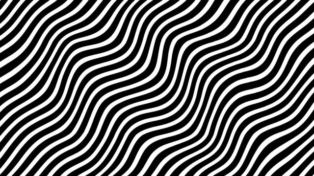 Abstract Wavy Black and White Background Animation