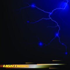 Lightning blue theme concept background