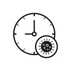 Coronavirus incubation period icon design vector illustration