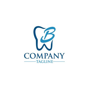 letter b dental logo design
