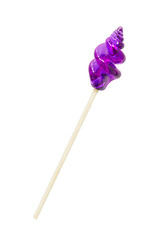 Purple lollipop isolated